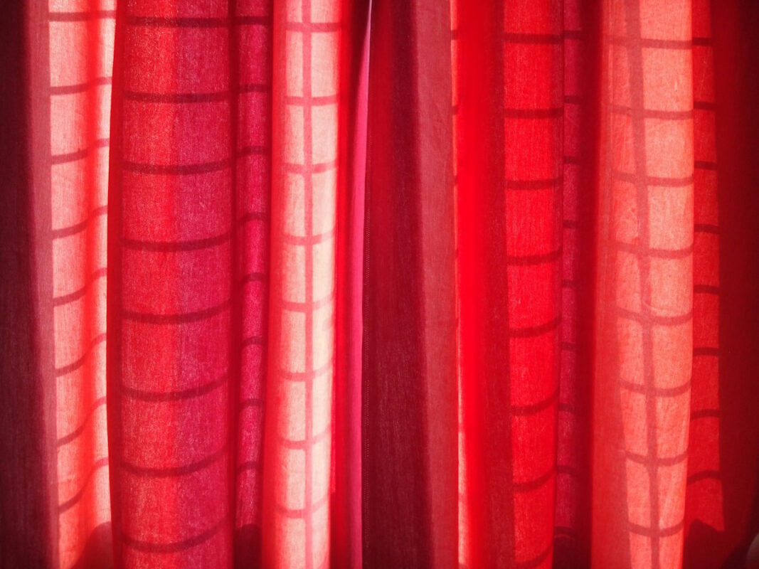 rideau motif geometrique