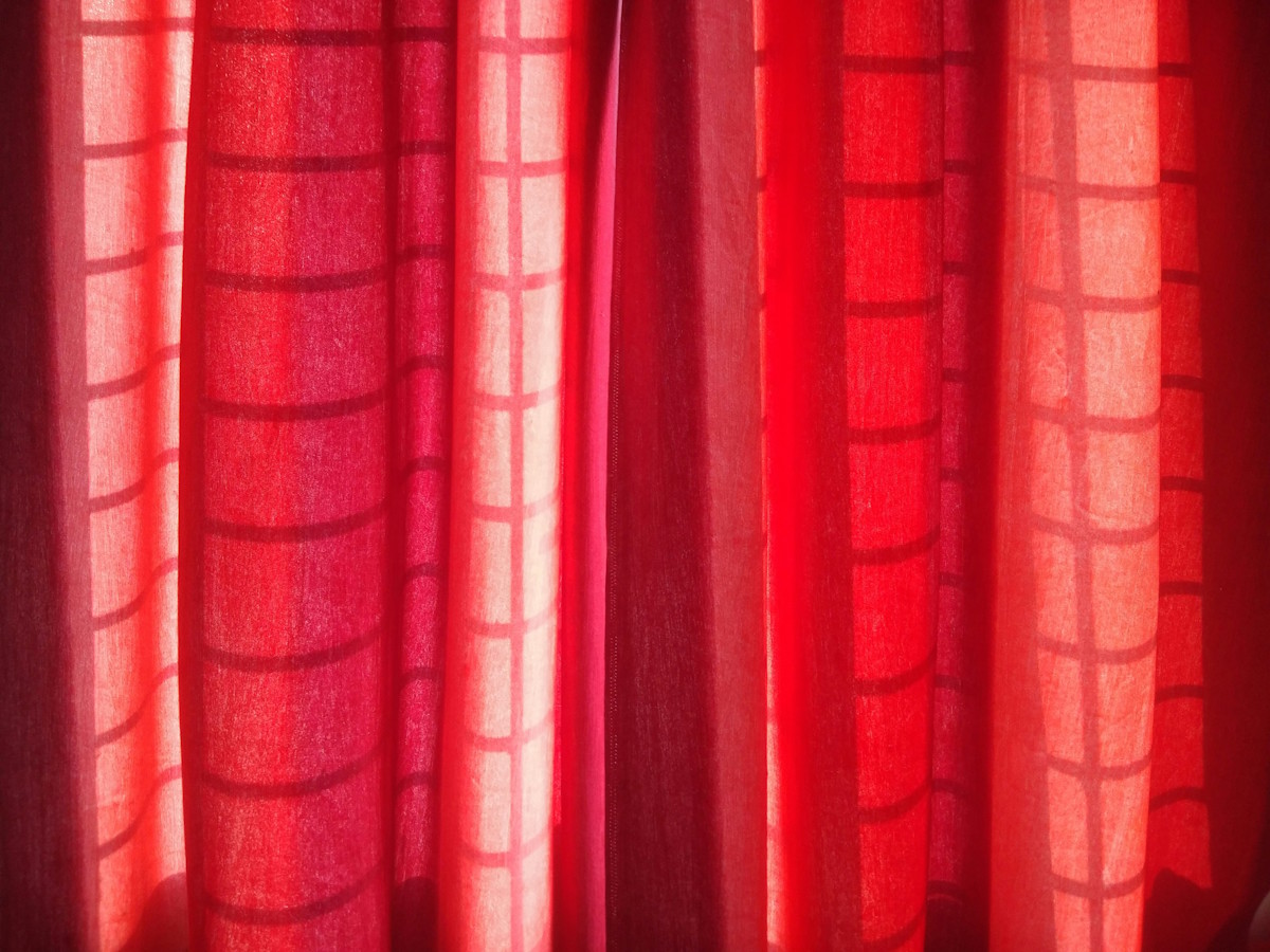 rideau motif geometrique