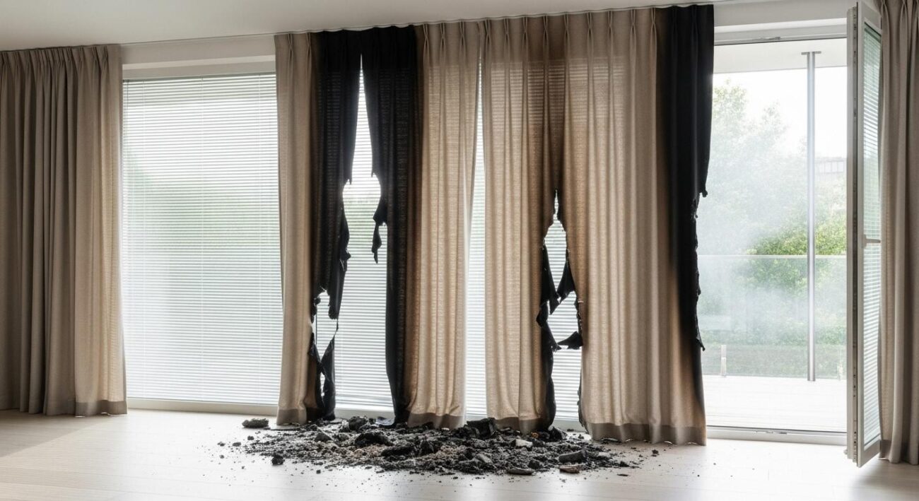 Incendie indemnisation rideaux et stores